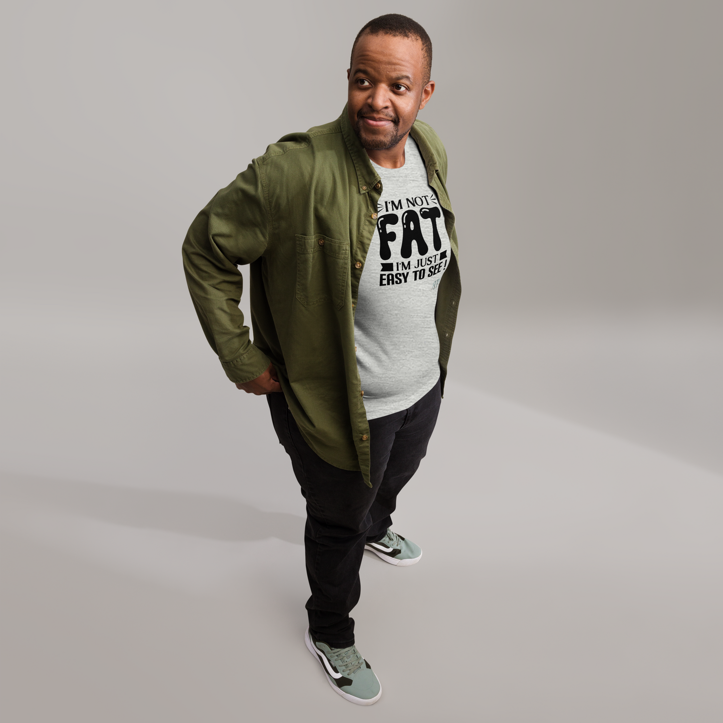 Not Fat, Just Easy to See Unisex t-shirt