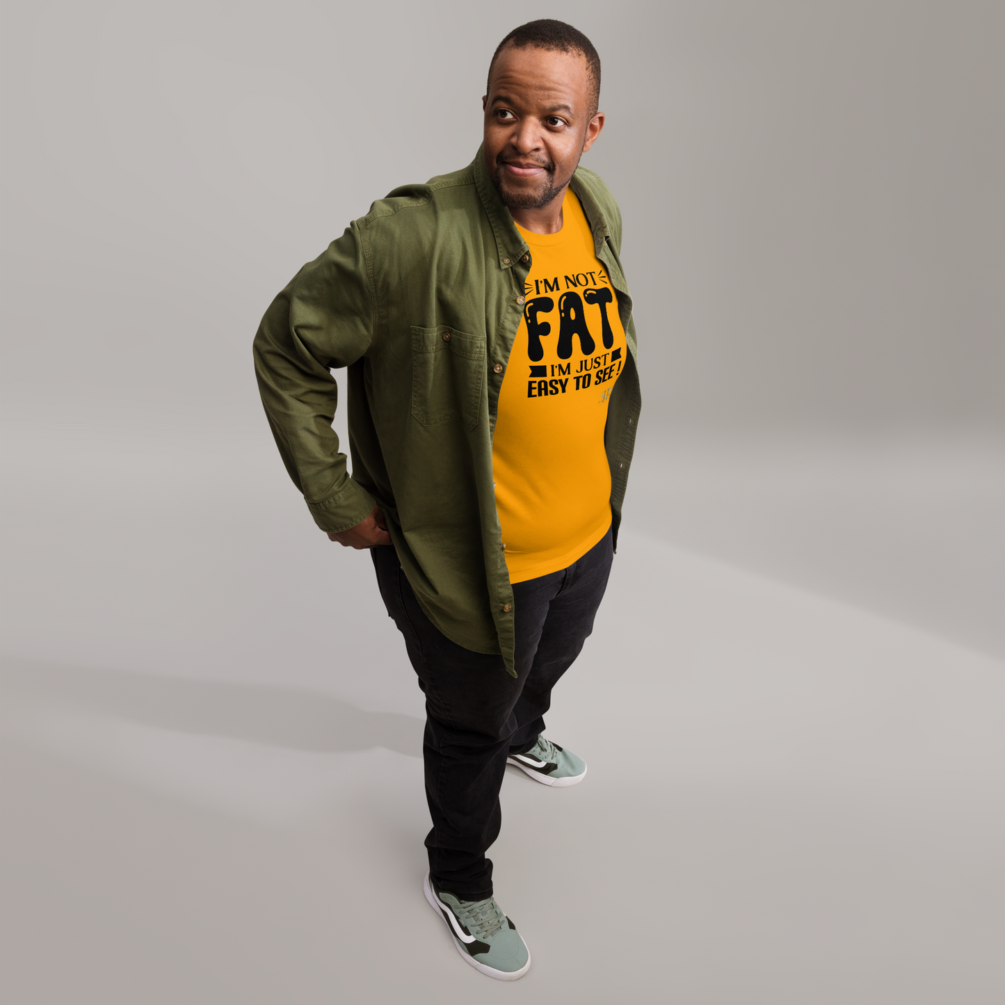 Not Fat, Just Easy to See Unisex t-shirt