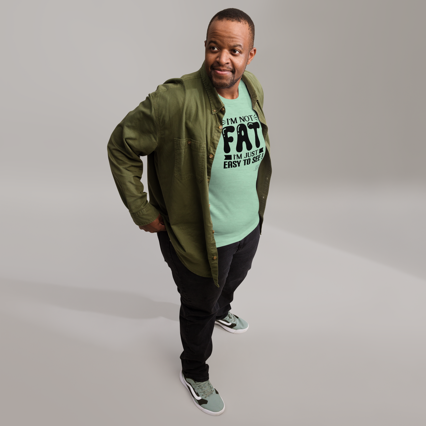 Not Fat, Just Easy to See Unisex t-shirt