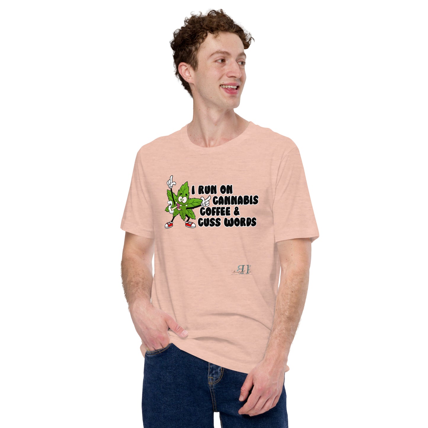 420: I Run on Cannabis, Coffee & Cuss Words Unisex t-shirt