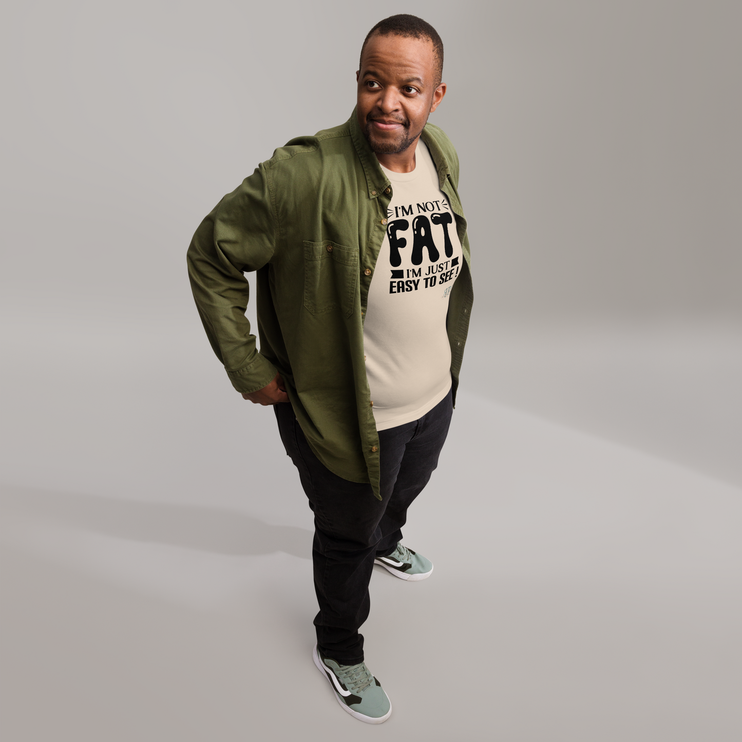Not Fat, Just Easy to See Unisex t-shirt