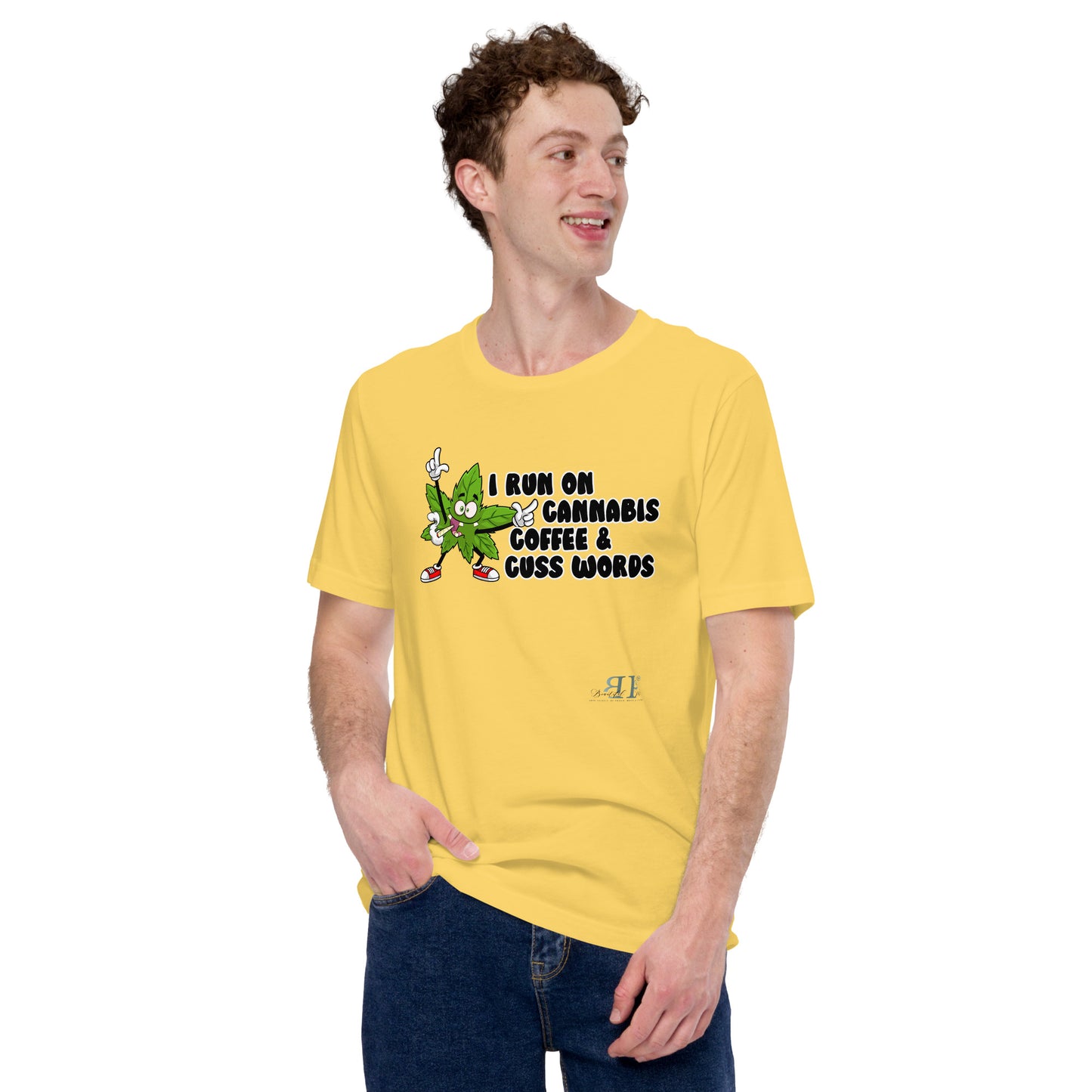420: I Run on Cannabis, Coffee & Cuss Words Unisex t-shirt