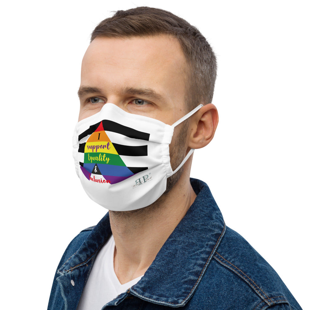 LGBTQIA+ Ally: I support Equality face mask
