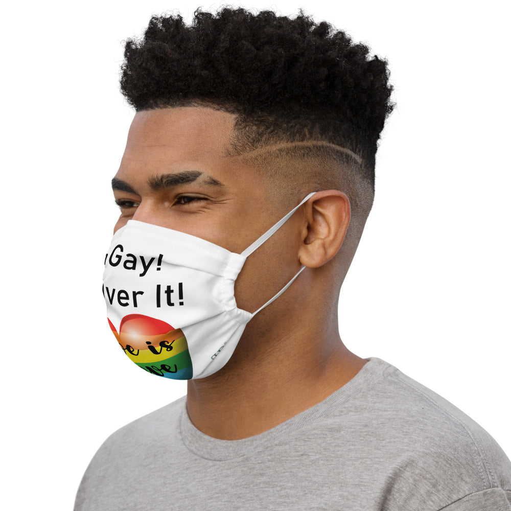 I'm Gay! Get Over It face mask