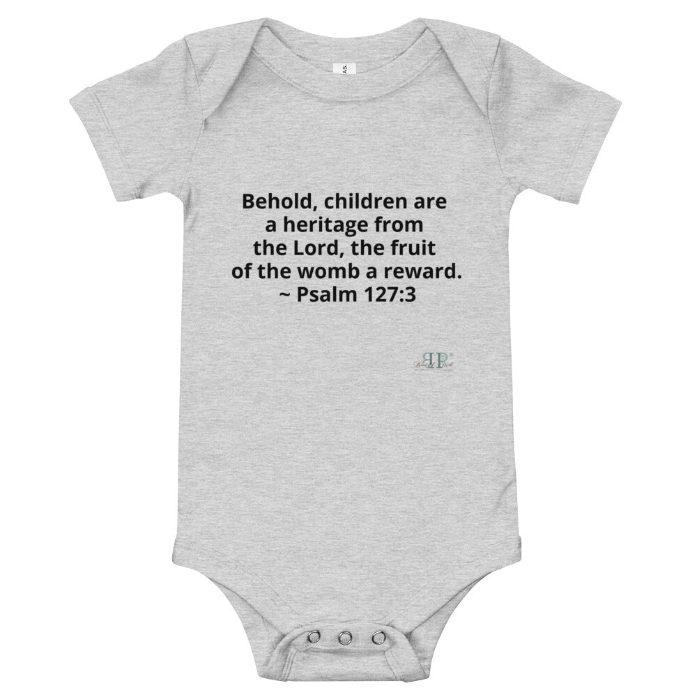 Children- The Lord's Reward Psalm 127:3 Unisex Onesie