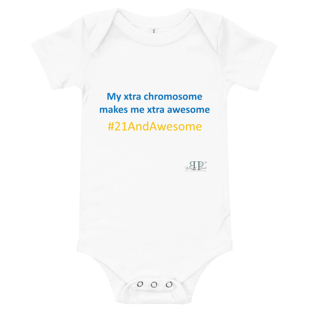 21 and Awesome short sleeve Onesie