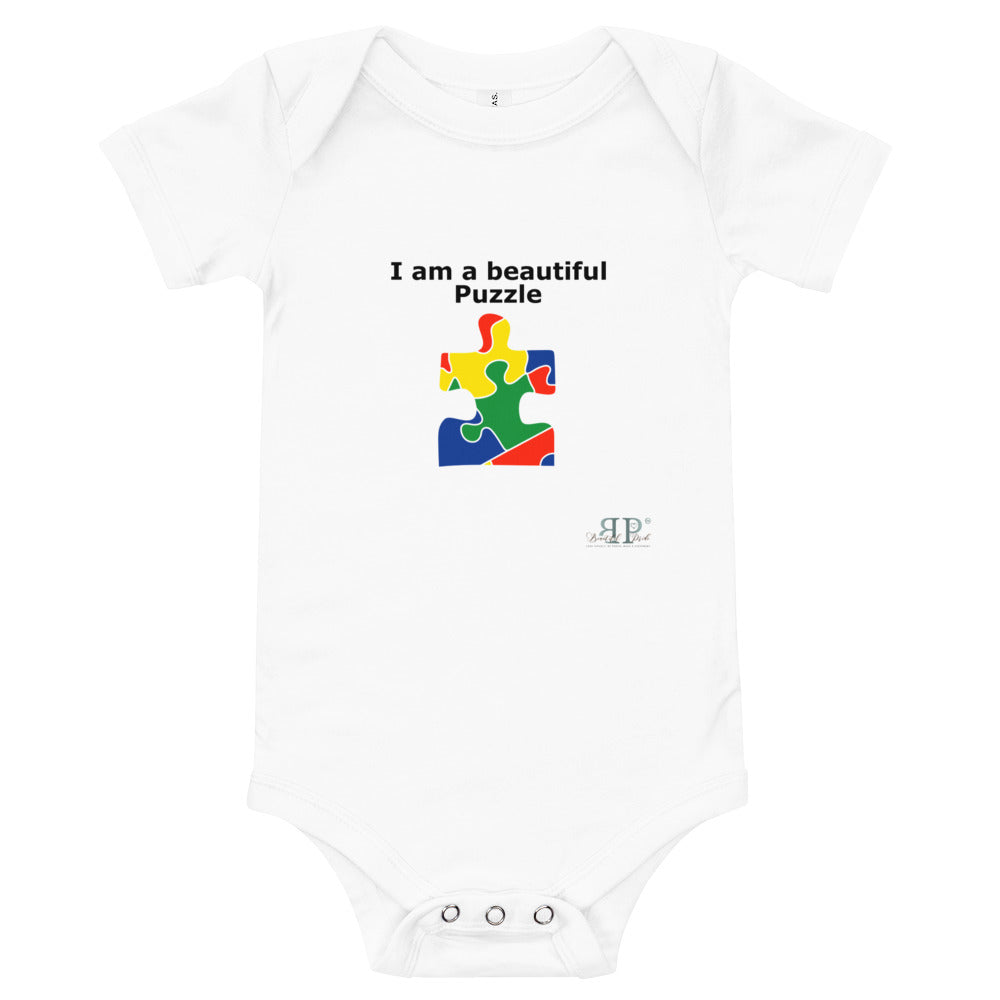 I am a beautiful puzzle Onesie