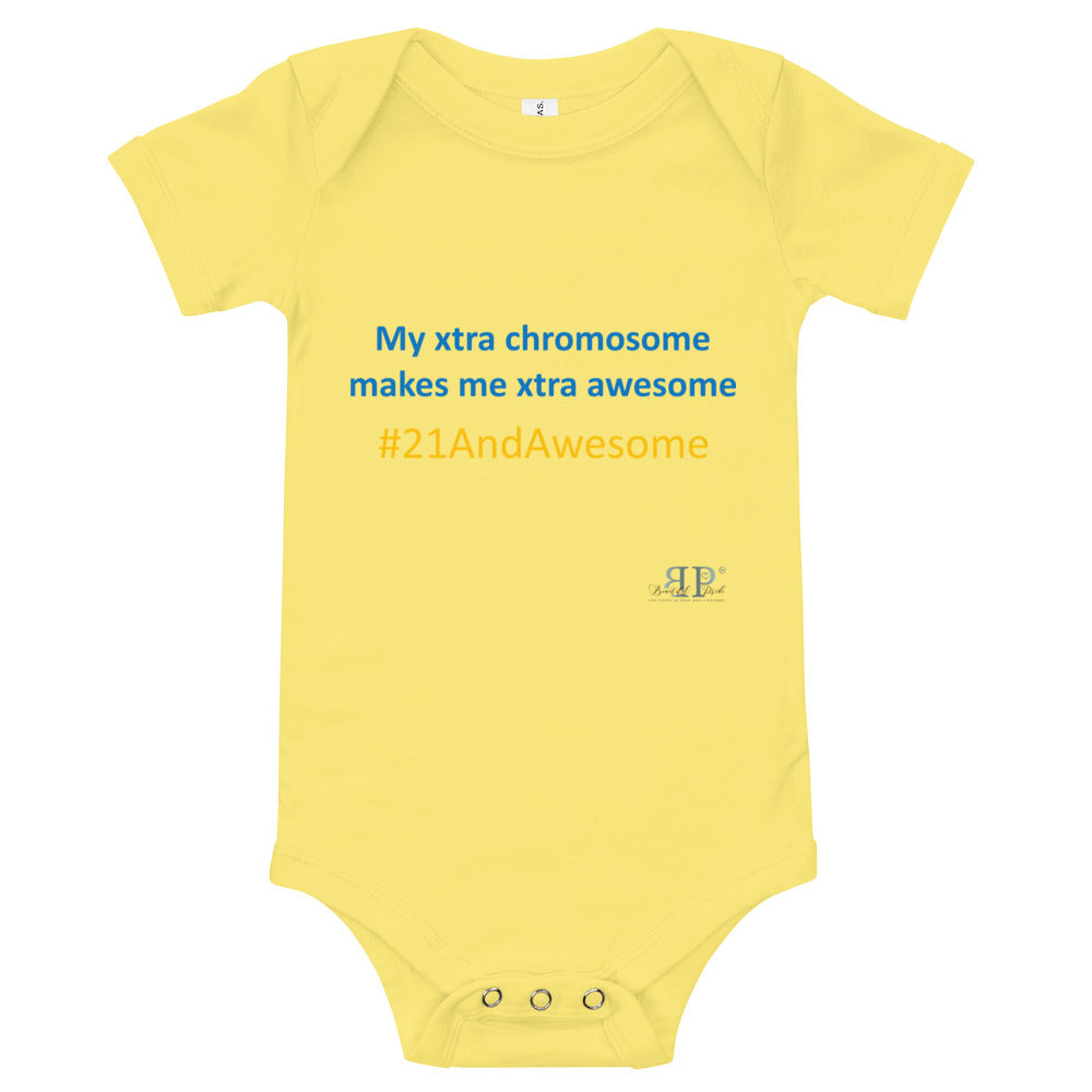 21 and Awesome short sleeve Onesie
