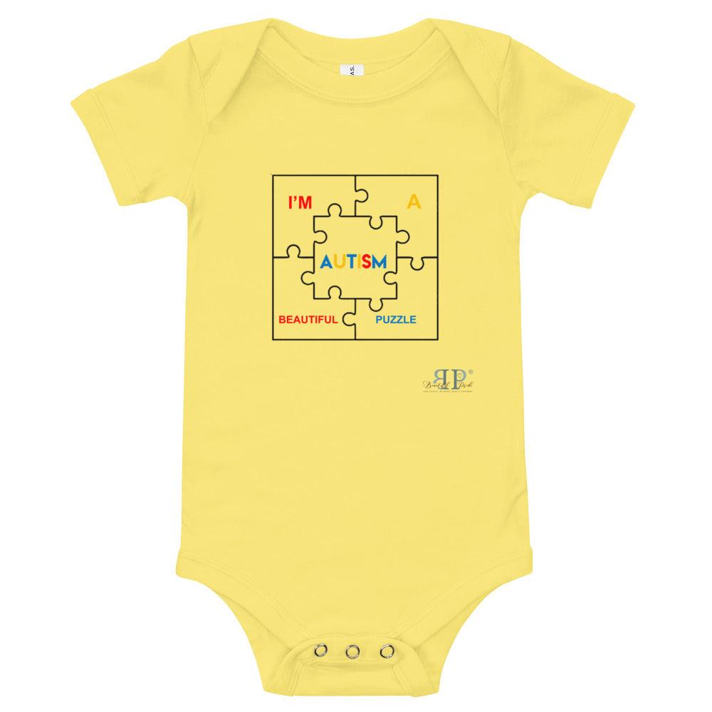 I am a beautiful (AUTISM) puzzle Onesie