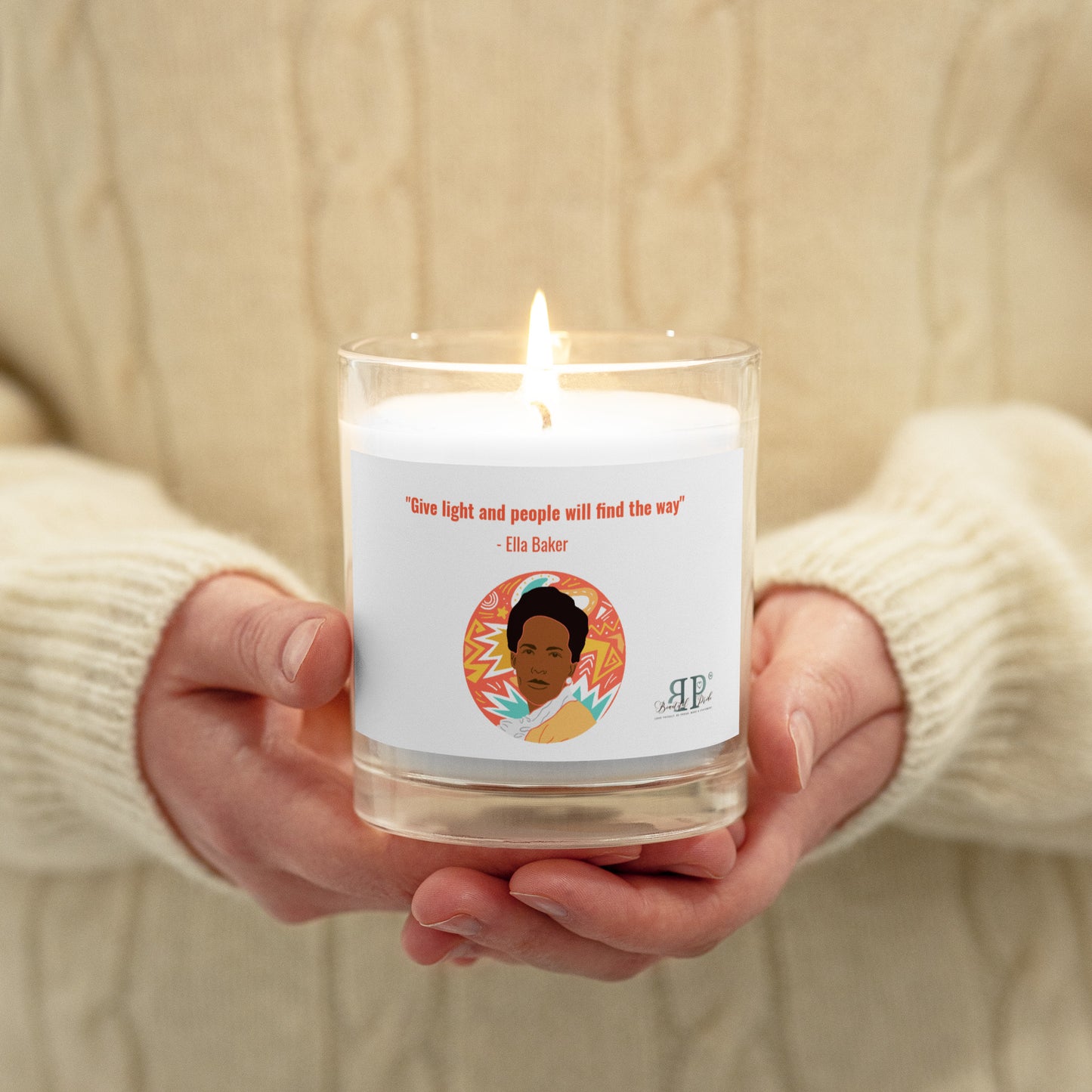 Ella Baker Give Light Glass Jar Candle