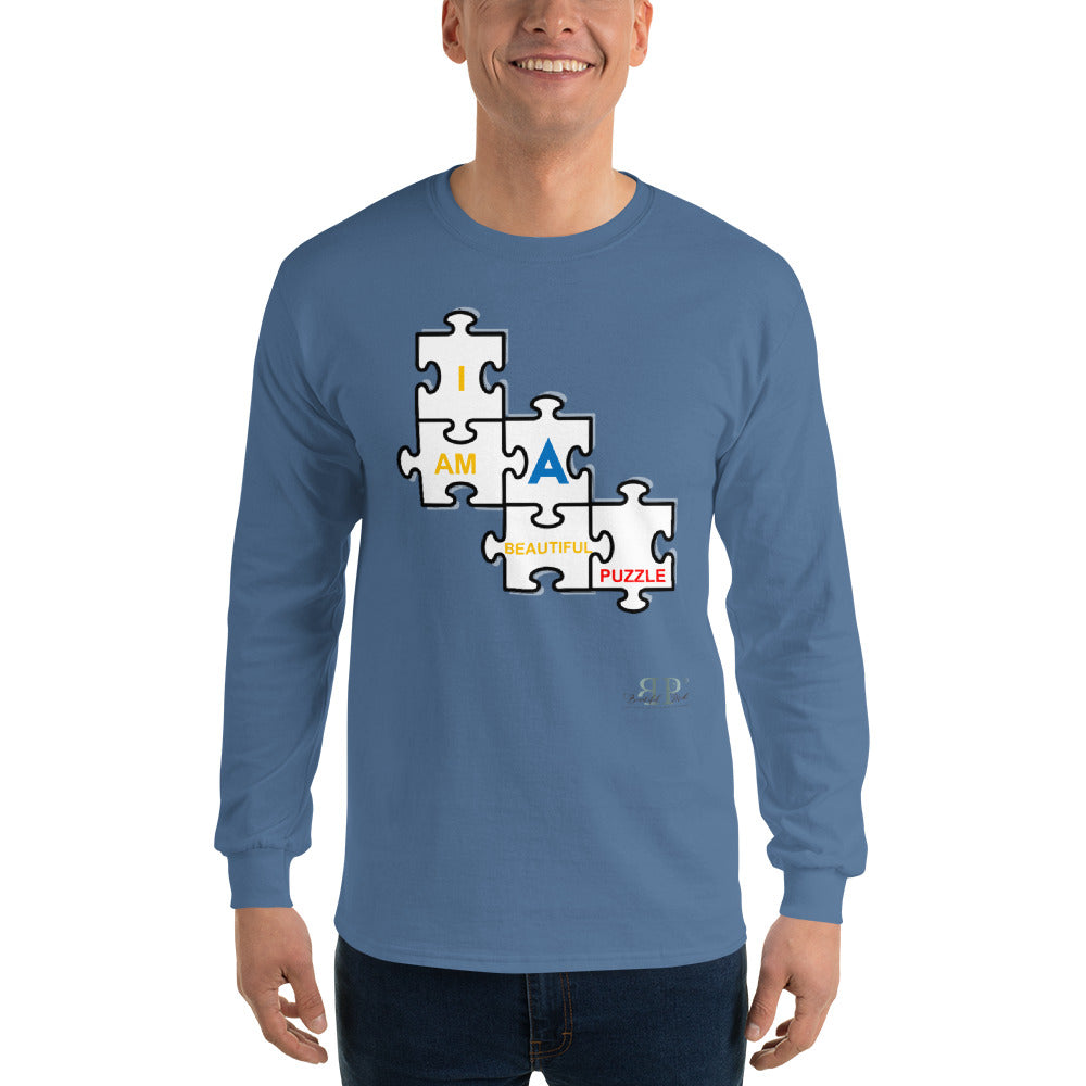 I am a Beautiful Puzzle Men’s Long Sleeve Shirt