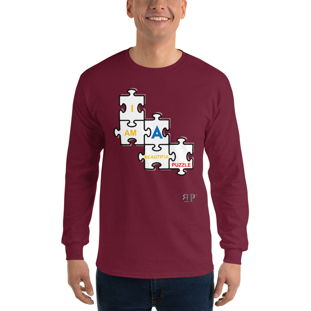 I am a Beautiful Puzzle Men’s Long Sleeve Shirt