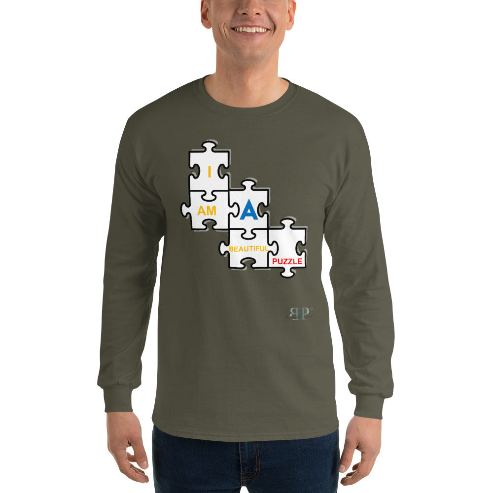 I am a Beautiful Puzzle Men’s Long Sleeve Shirt