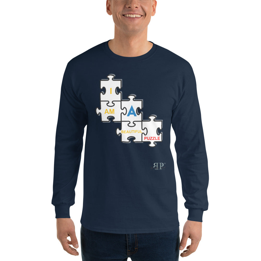 I am a Beautiful Puzzle Men’s Long Sleeve Shirt