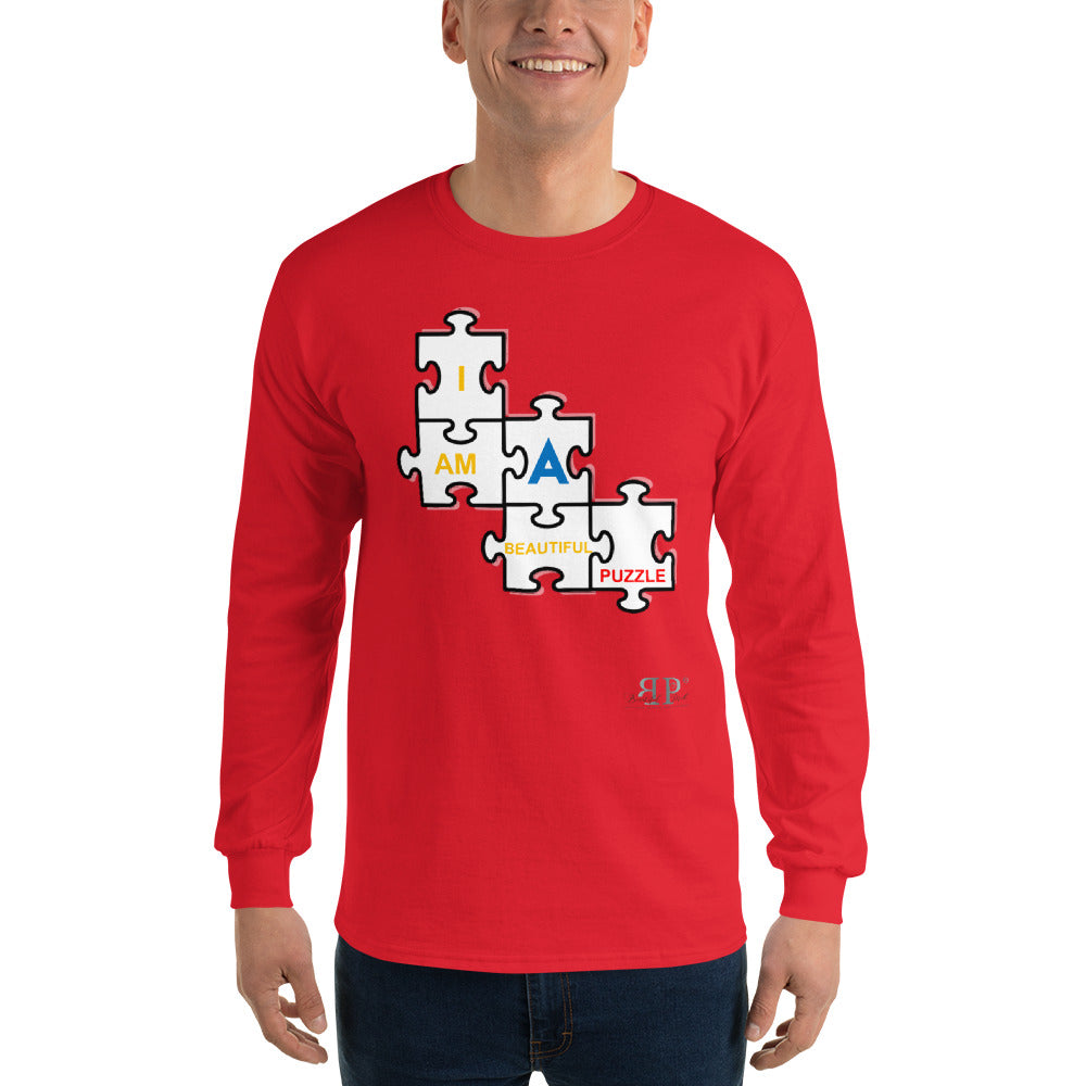 I am a Beautiful Puzzle Men’s Long Sleeve Shirt
