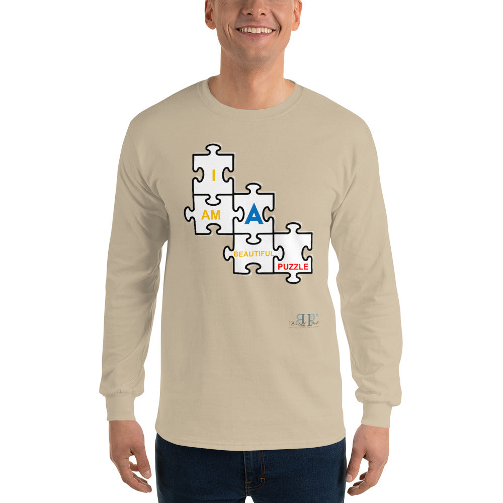 I am a Beautiful Puzzle Men’s Long Sleeve Shirt