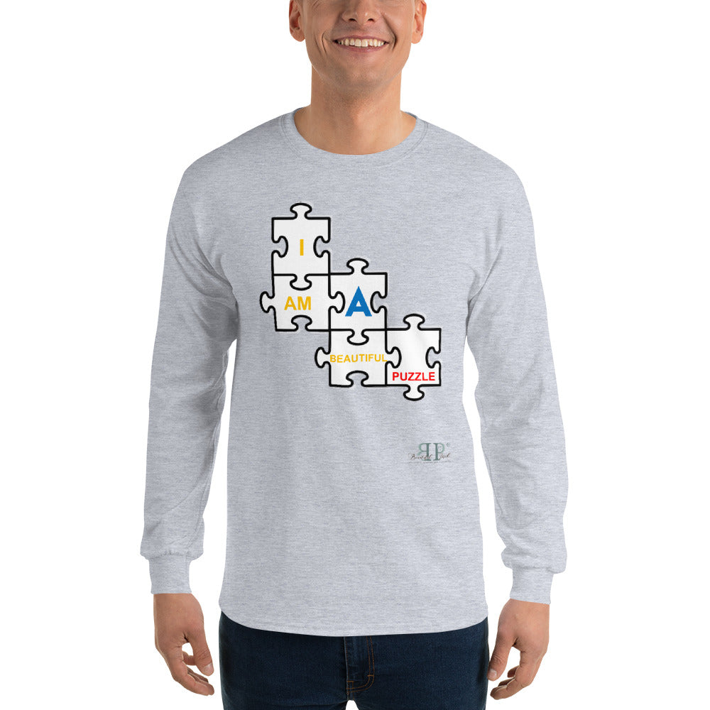I am a Beautiful Puzzle Men’s Long Sleeve Shirt