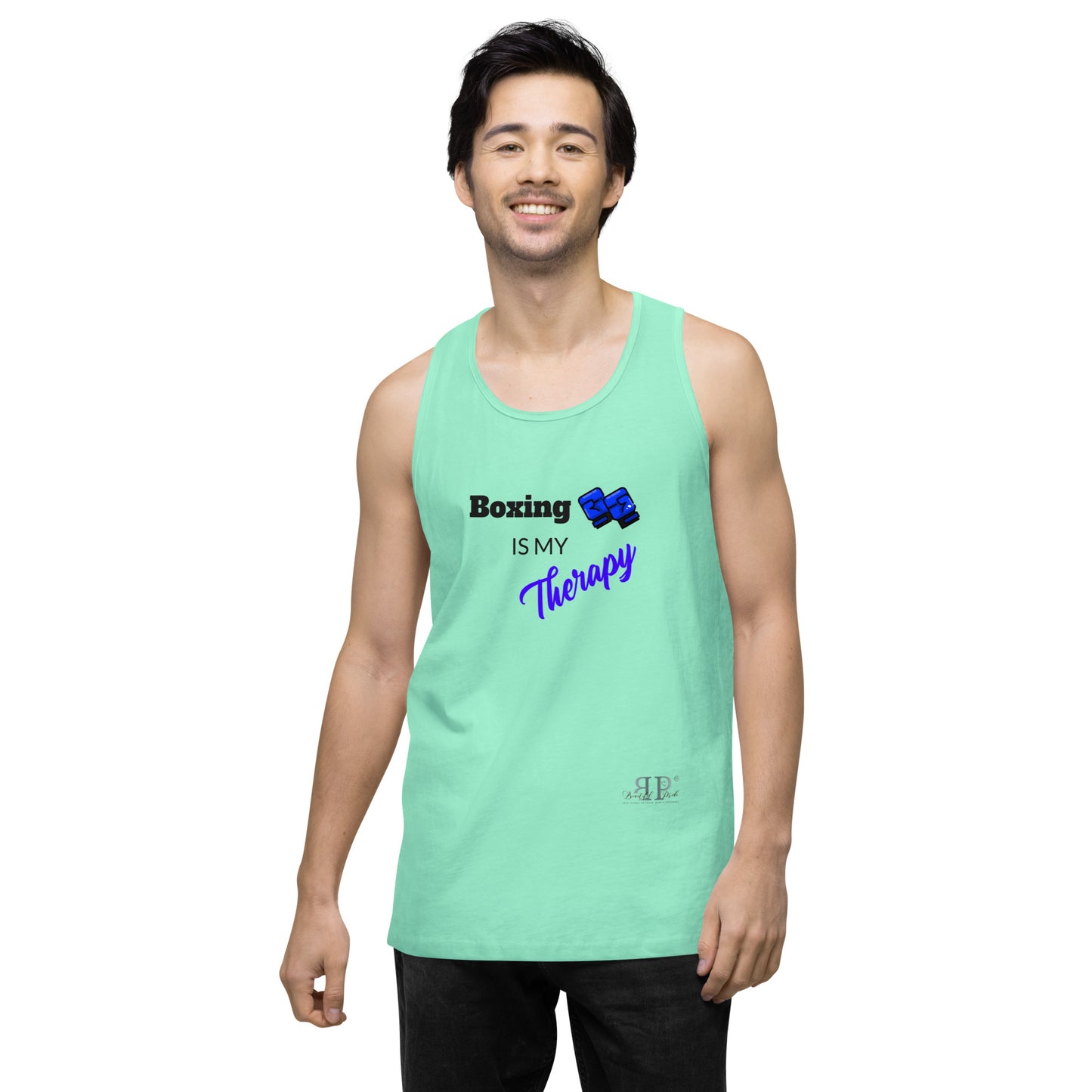 Boxing is my therapy Men’s premium tank top