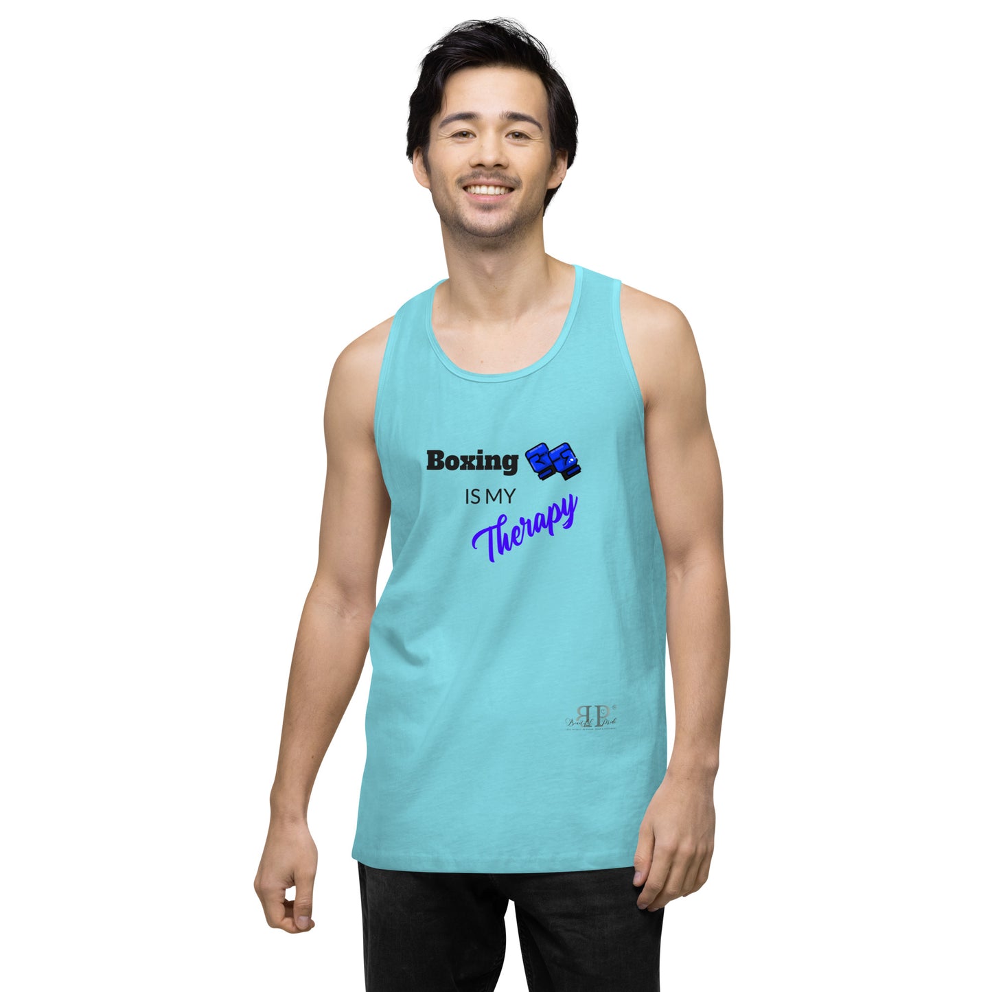 Boxing is my therapy Men’s premium tank top