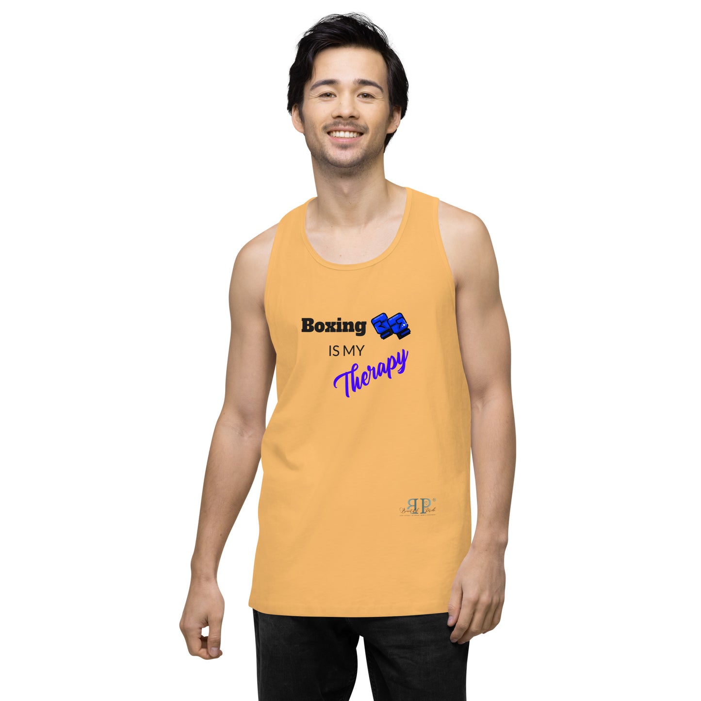 Boxing is my therapy Men’s premium tank top