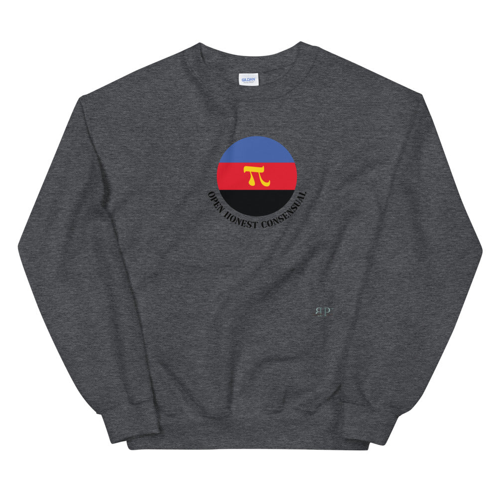 Polyamorous Flag Unisex Sweatshirt- CIRCLE