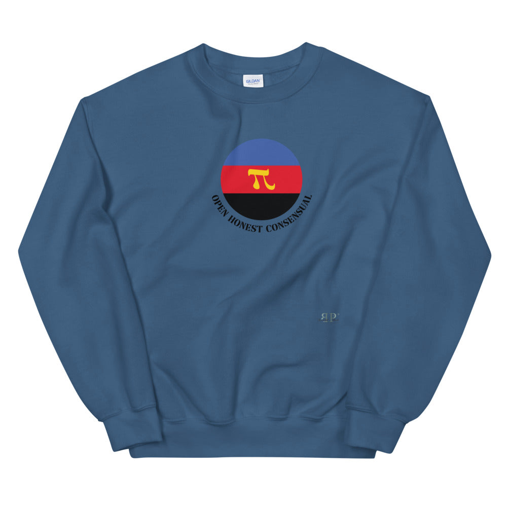 Polyamorous Flag Unisex Sweatshirt- CIRCLE