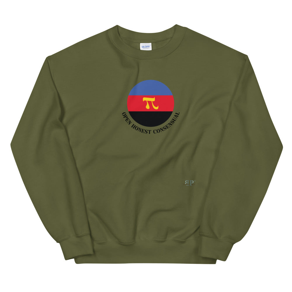 Polyamorous Flag Unisex Sweatshirt- CIRCLE