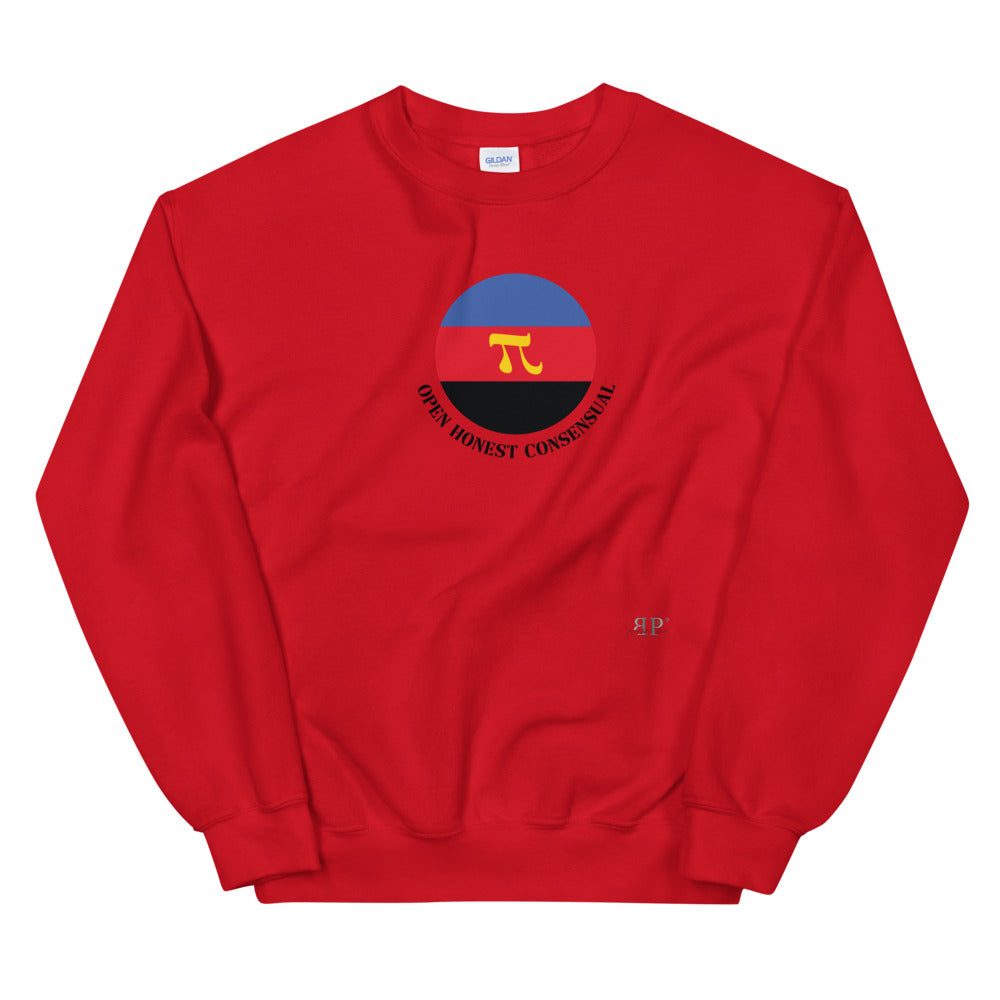 Polyamorous Flag Unisex Sweatshirt- CIRCLE