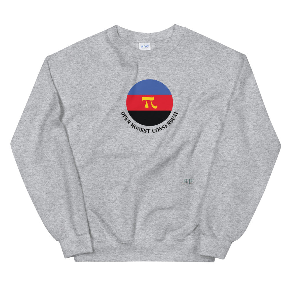 Polyamorous Flag Unisex Sweatshirt- CIRCLE