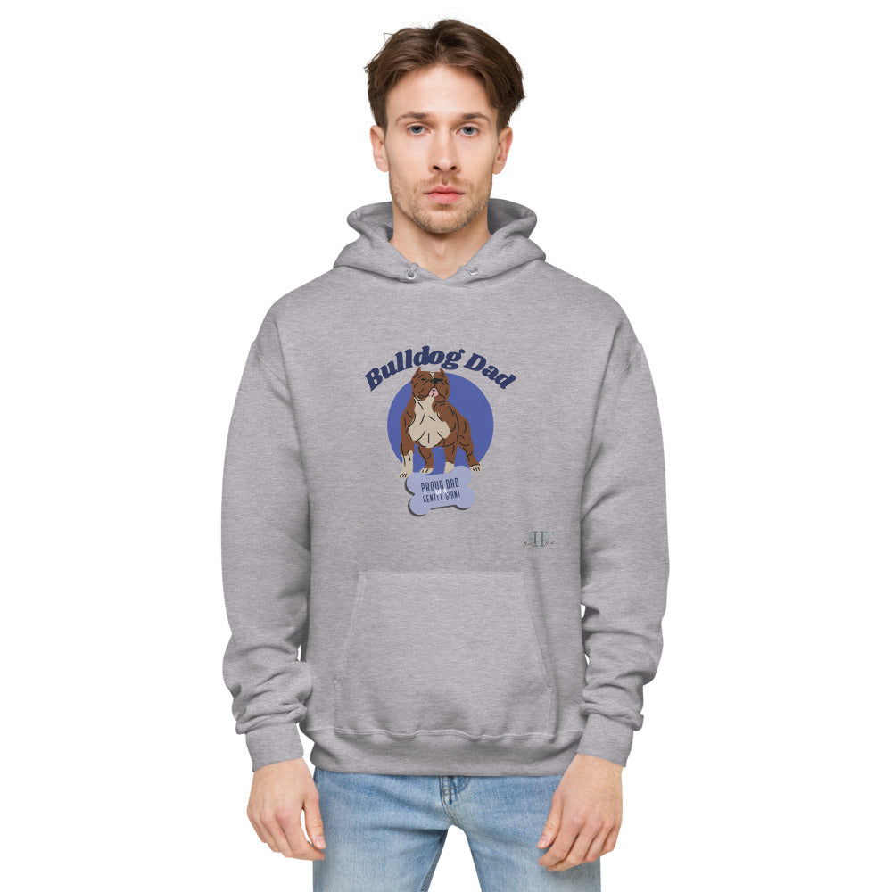 Bulldog Dad Unisex fleece Hanes hoodie