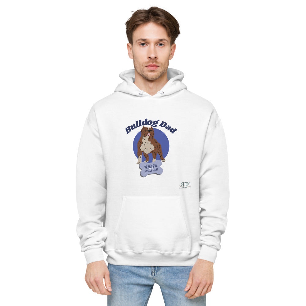 Bulldog Dad Unisex fleece Hanes hoodie