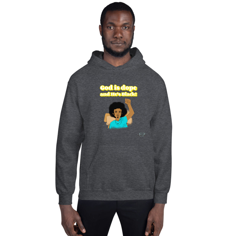 God is dope & He's Black Unisex Hoodie