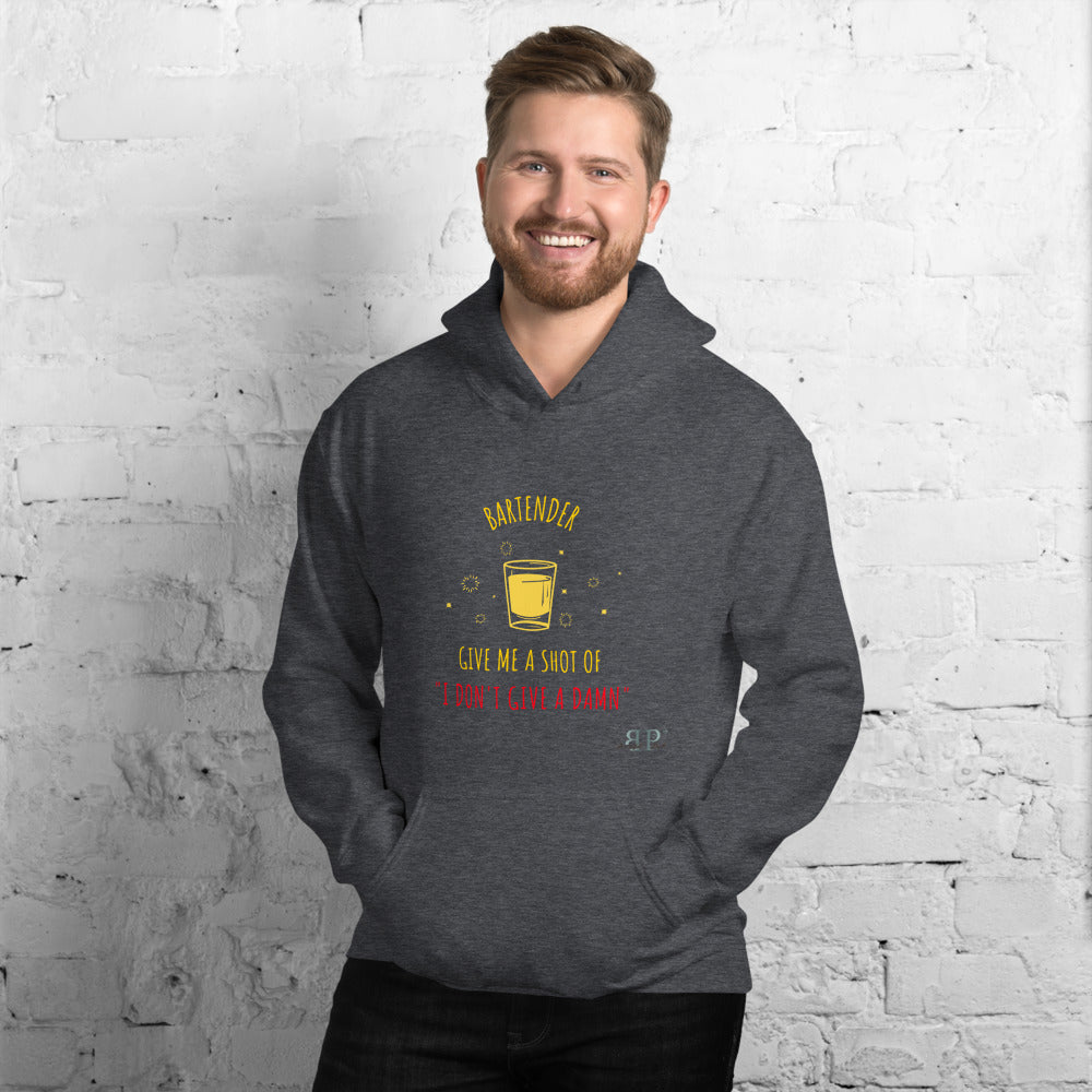 Shot of " i don't give a damn" Unisex Hoodie