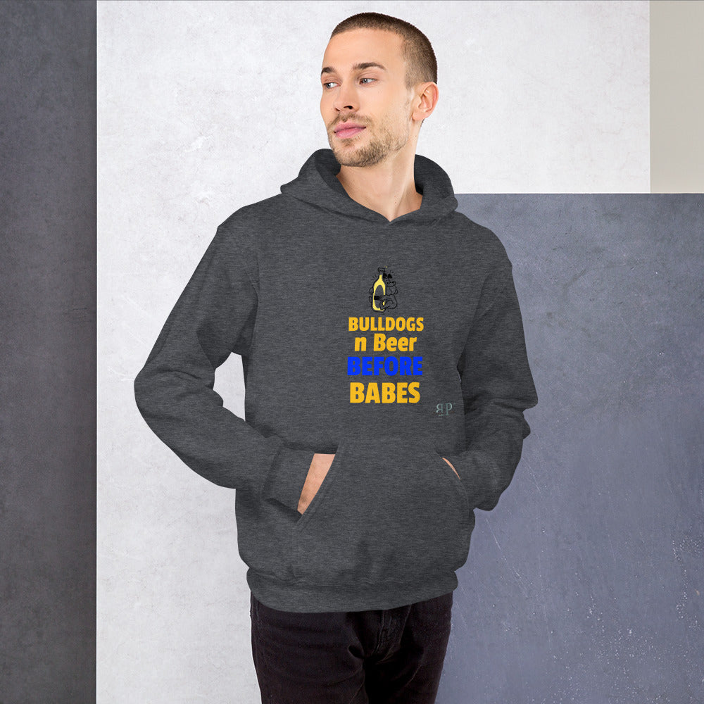 Bulldogs n Beer Before Babes Unisex Hoodie