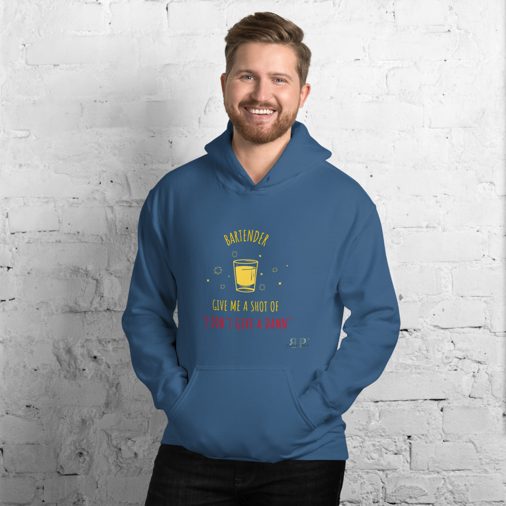 Shot of " i don't give a damn" Unisex Hoodie