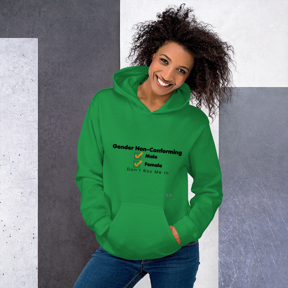 Gender Non Conforming Don't Box Me In Unisex Hoodie