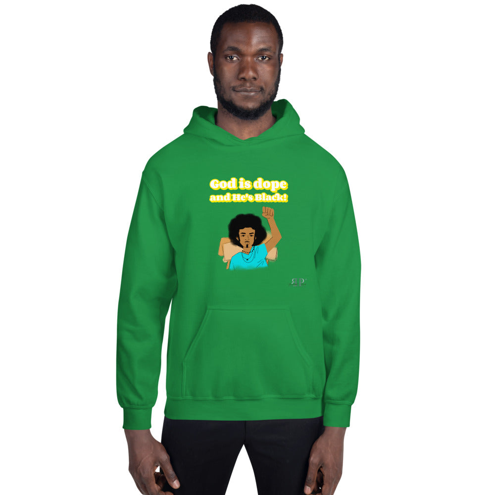 God is dope & He's Black Unisex Hoodie