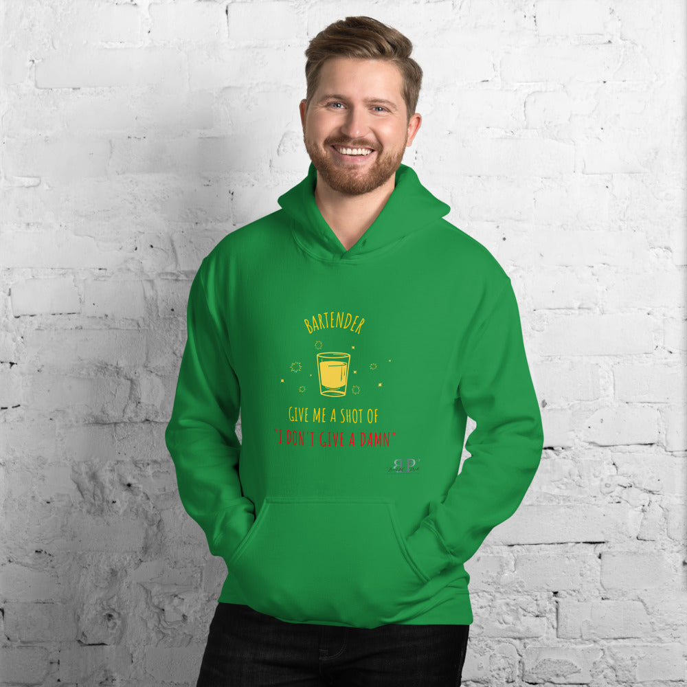 Shot of " i don't give a damn" Unisex Hoodie