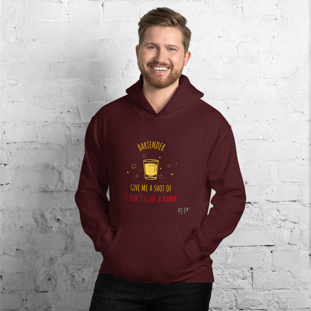 Shot of " i don't give a damn" Unisex Hoodie