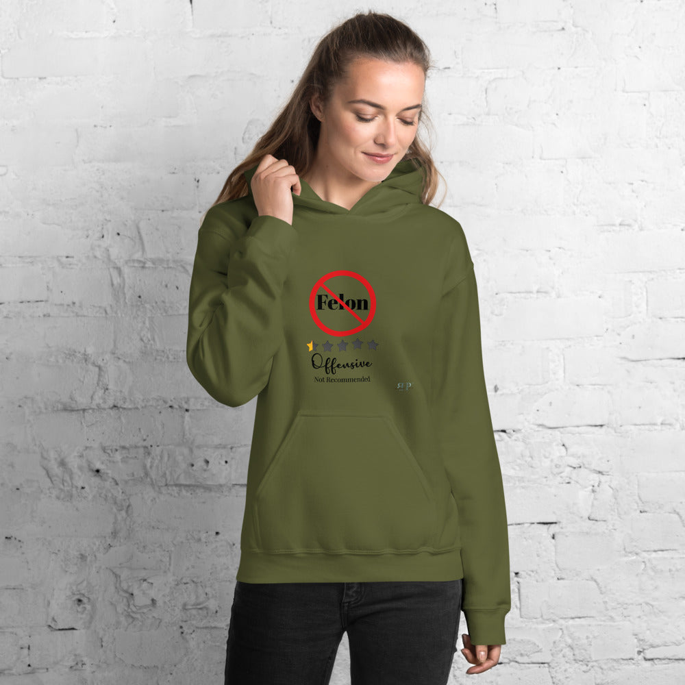 Felon? Offensive and Not Recommended Unisex Hoodie