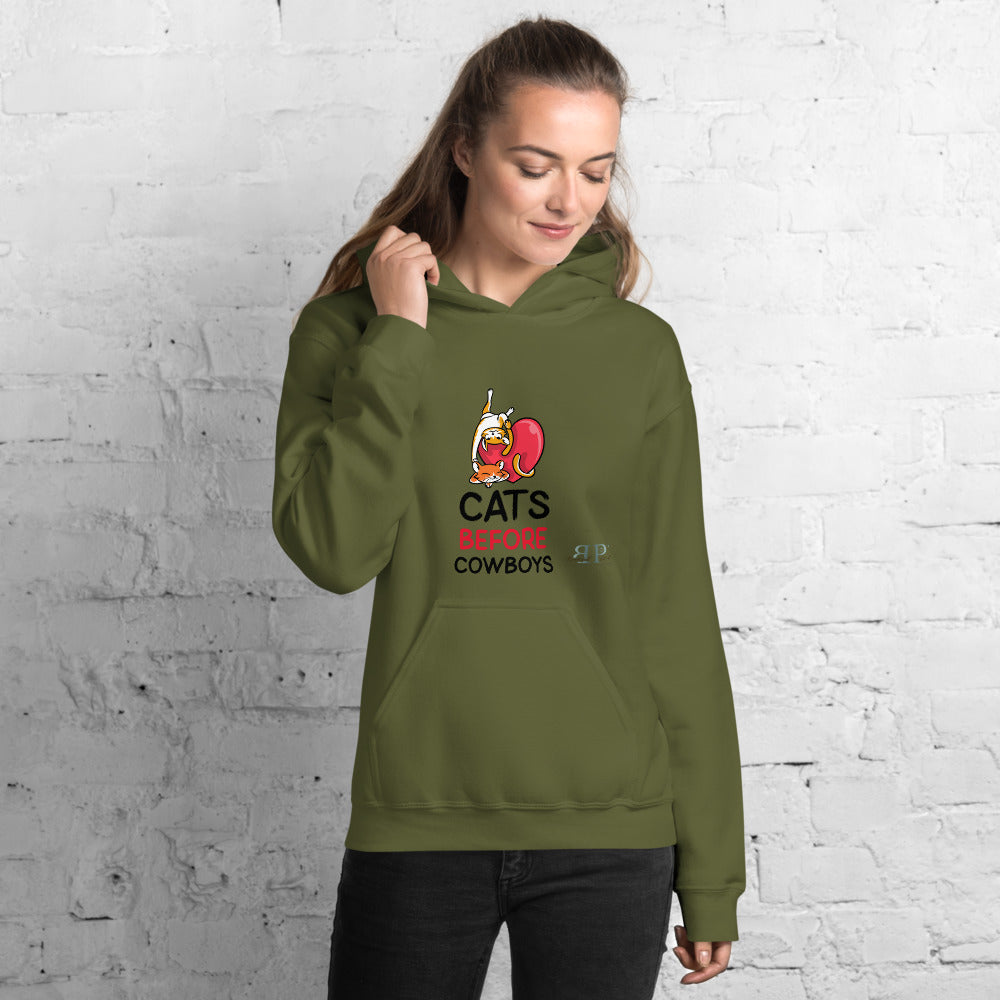 Cats Before Cowboys Unisex Hoodie