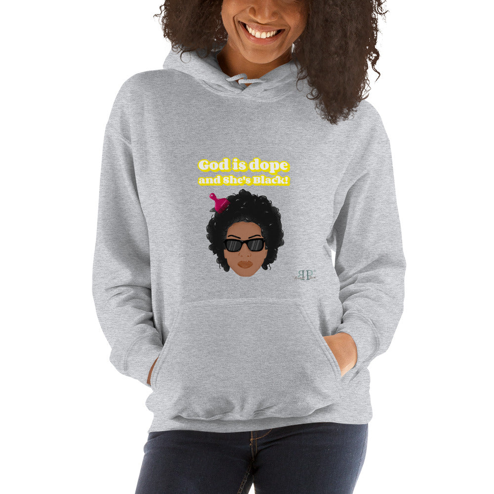 God is Dope and SHE's Black Unisex Hoodie