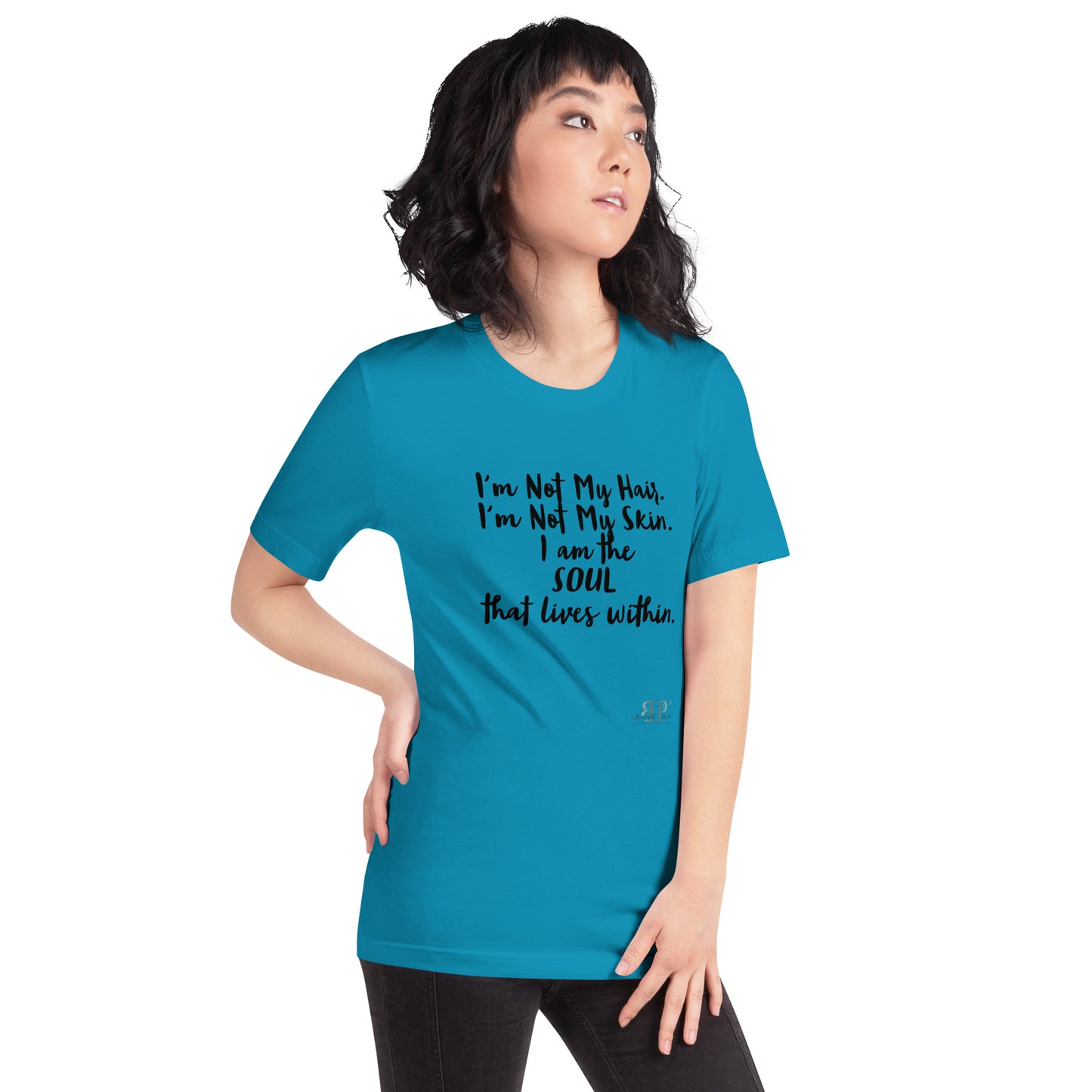 The SOUL That Lives Within Unisex T-Shirt- Black text