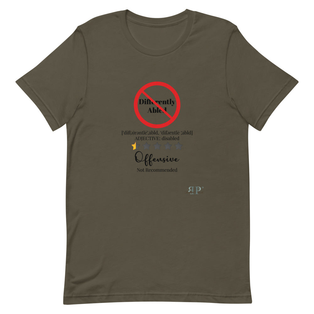Differently Abled: Not Recommended. Don't Try to Define Me Unisex T-Shirt
