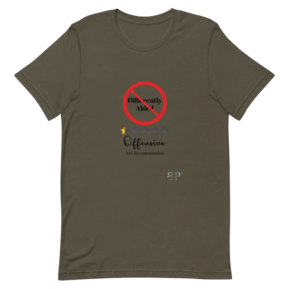 Differently Abled: Not Recommended Unisex T-Shirt