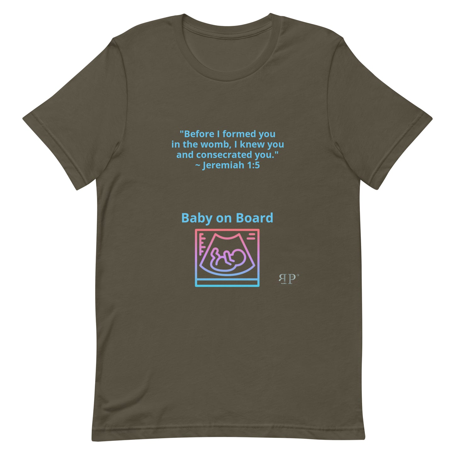 Baby on Board Jeremiah 1:5 Unisex t-shirt