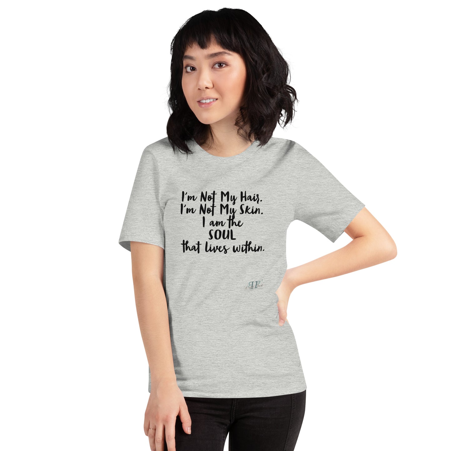 The SOUL That Lives Within Unisex T-Shirt- Black text