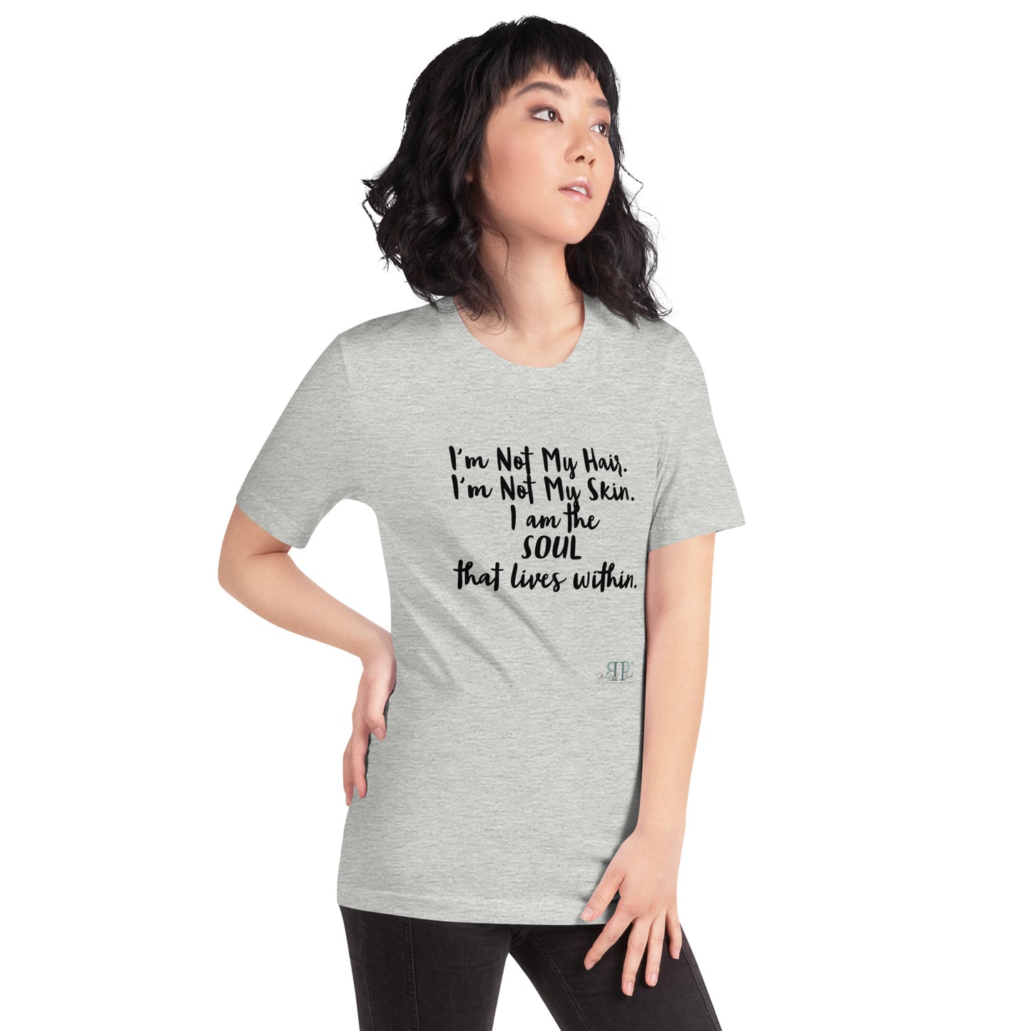 The SOUL That Lives Within Unisex T-Shirt- Black text
