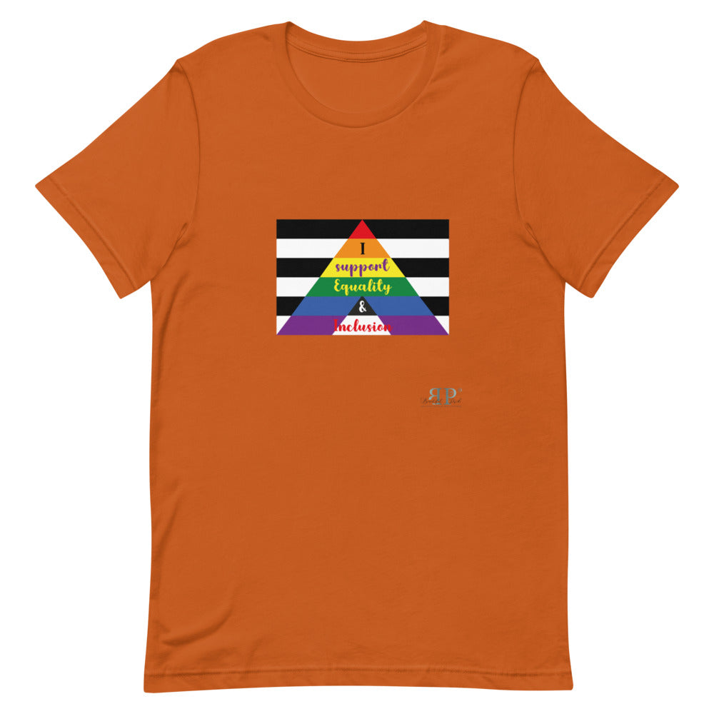 LGBTQIA + Ally: I Support Equality Short-Sleeve Unisex T-Shirt