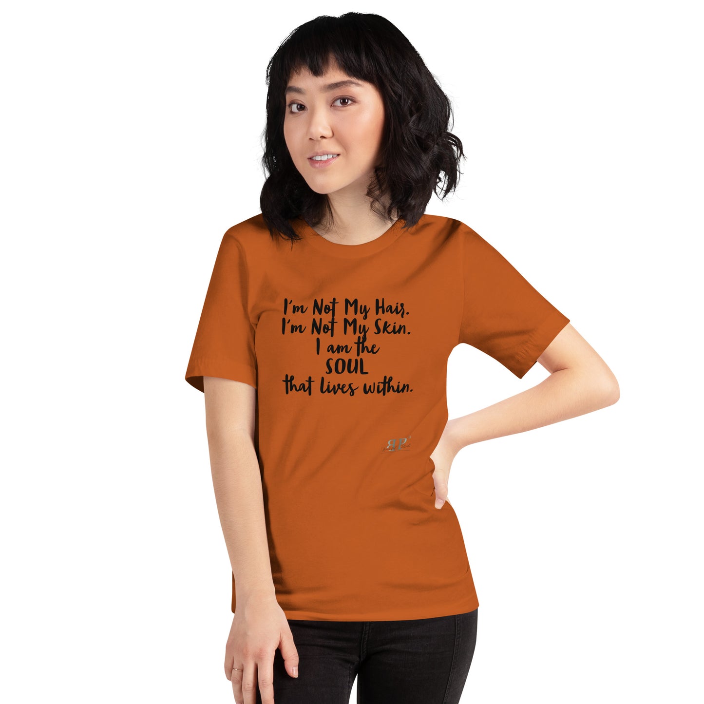 The SOUL That Lives Within Unisex T-Shirt- Black text